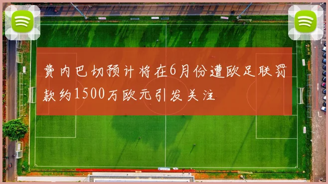 费内巴切预计将在6月份遭欧足联罚款约1500万欧元引发关注
